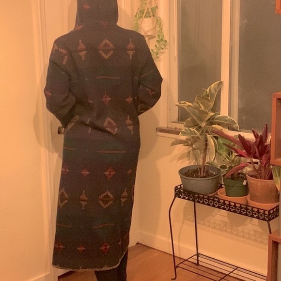 REVERSIBLE Vintage Woolrich Southwest Print Duster Jacket - Picture 3 of 7